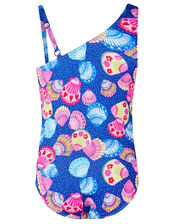 Shell Print Belted Swimsuit, Multi (MULTI), large