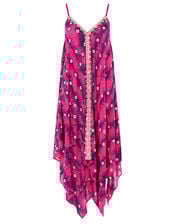 Sequin Embroidered Tie-Dye Dress, Purple (PURPLE), large