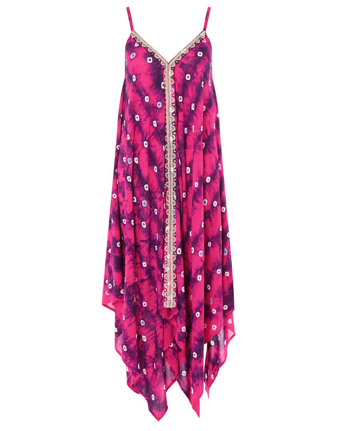 Sequin Embroidered Tie-Dye Dress, Purple (PURPLE), large