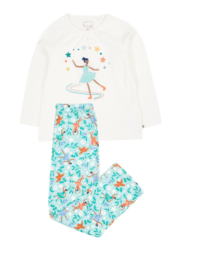 Frugi Enchanted Forest Pyjama Set, White (WHITE), large