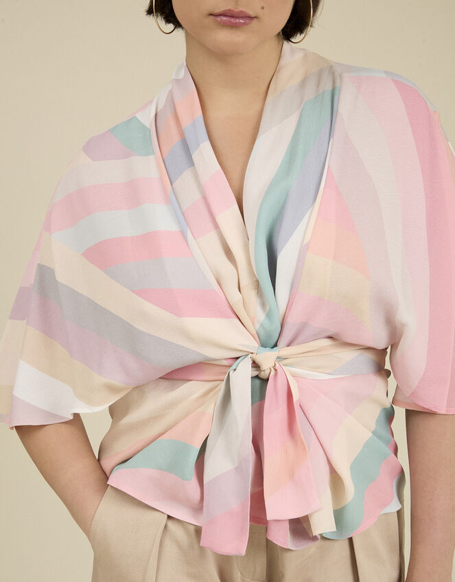 Tallula Print Tie Front Shirt Dress