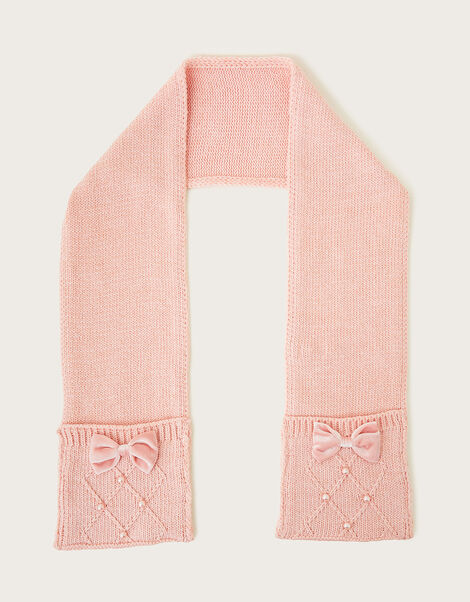 Pearly Mitten Detail Scarf with Recycled Polyester, , large