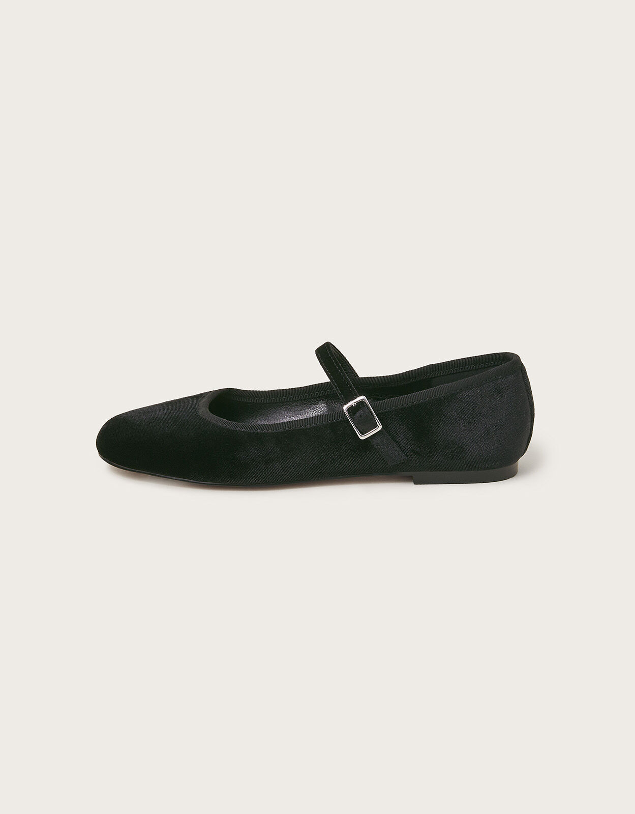 Velvet Ballet Flats Black