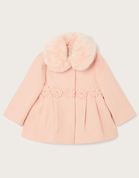 Baby Laser Flower Waist Coat Pink, Pink (PALE PINK), large