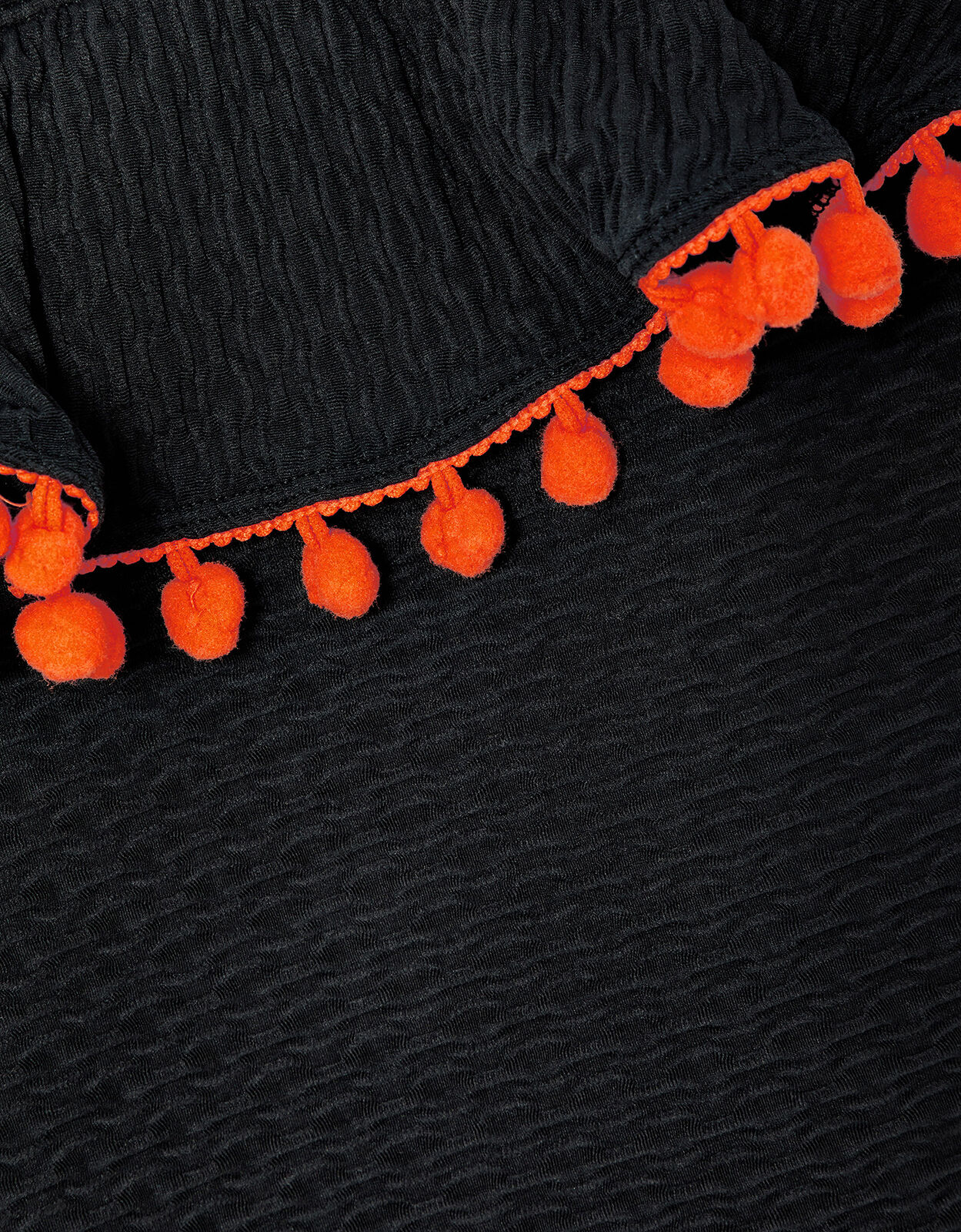 Black pom pom swimsuit sales