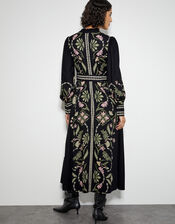 Sabrina Floral Print Maxi Dress, Black (BLACK), large