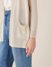Sara Open Front Cardigan, Gold (GOLD), large