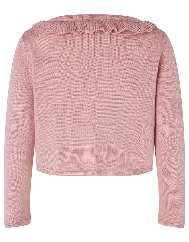Baby Crochet Bunny Cardigan in Organic Cotton, Pink (PINK), large