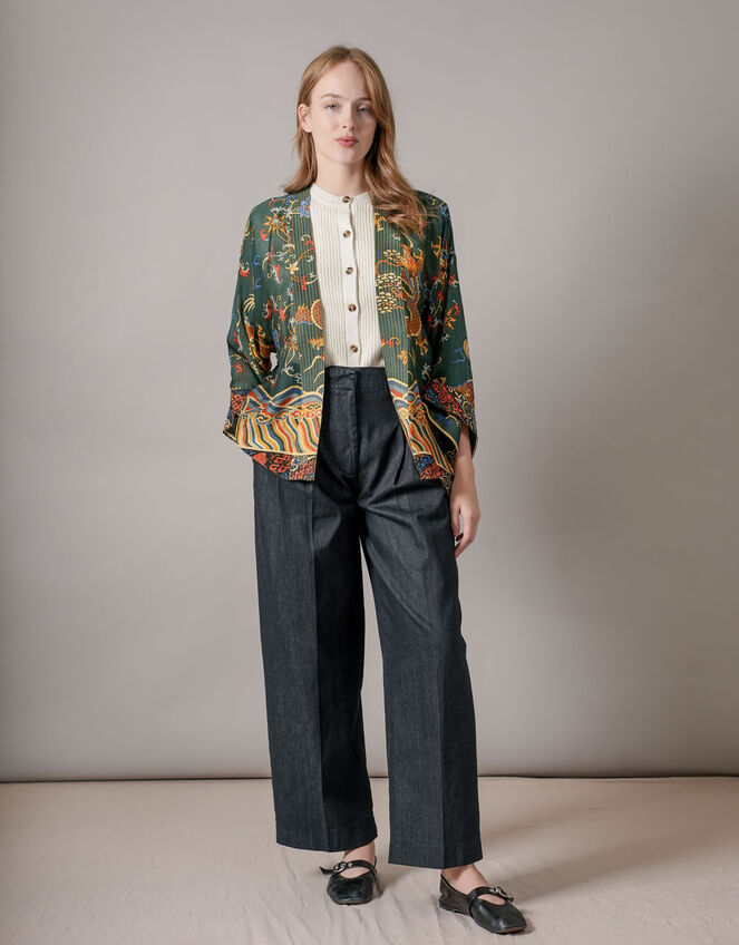 One Hundred Stars Dragon Print Kimono, , large