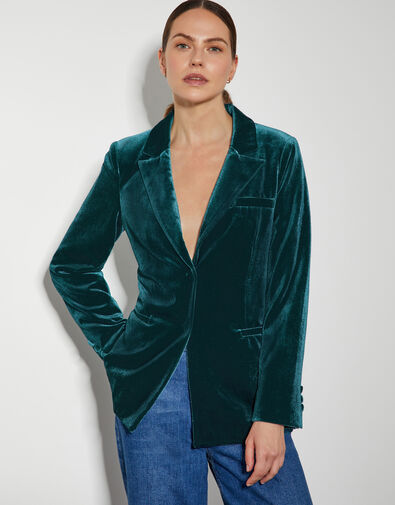 Vicky Velvet Jacket , PEACOCK, large