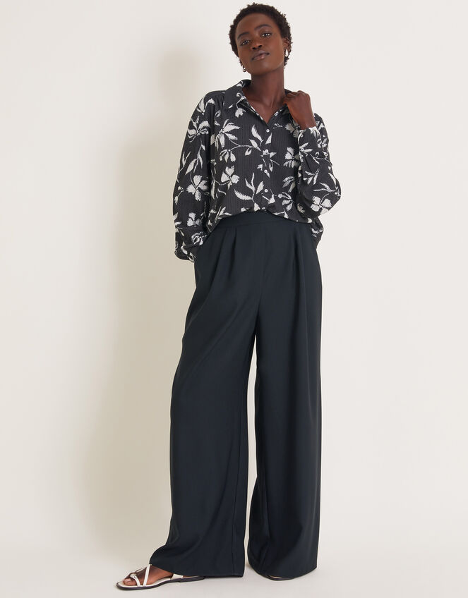 Kiah Printed Jersey Shirt, Black (BLACK), large