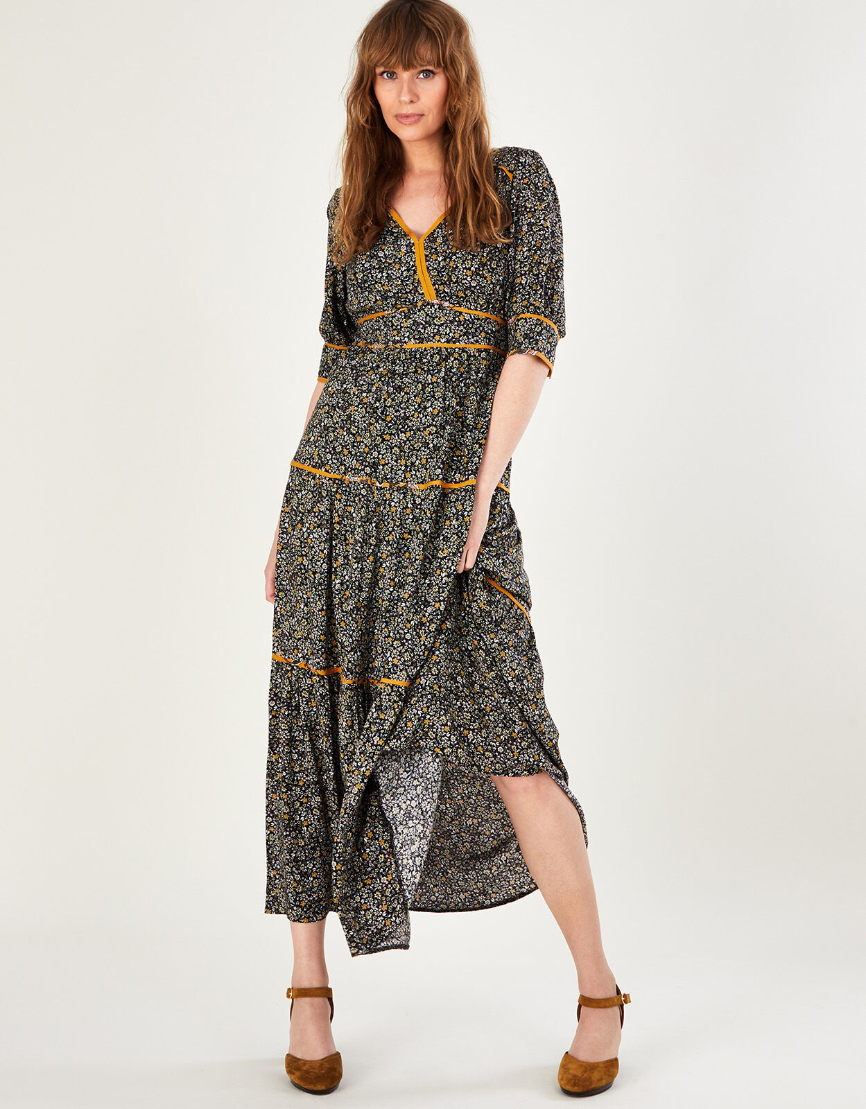 Monsoon fit and flare dress top