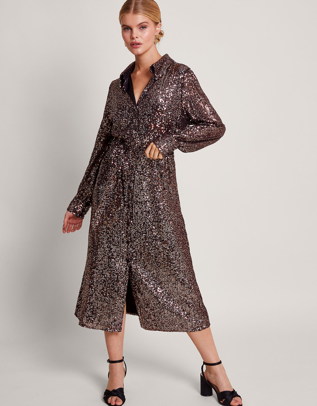 Megan Sequin Dress Bronze