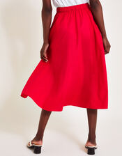 Rachel Poplin Skirt, Red (RED), large