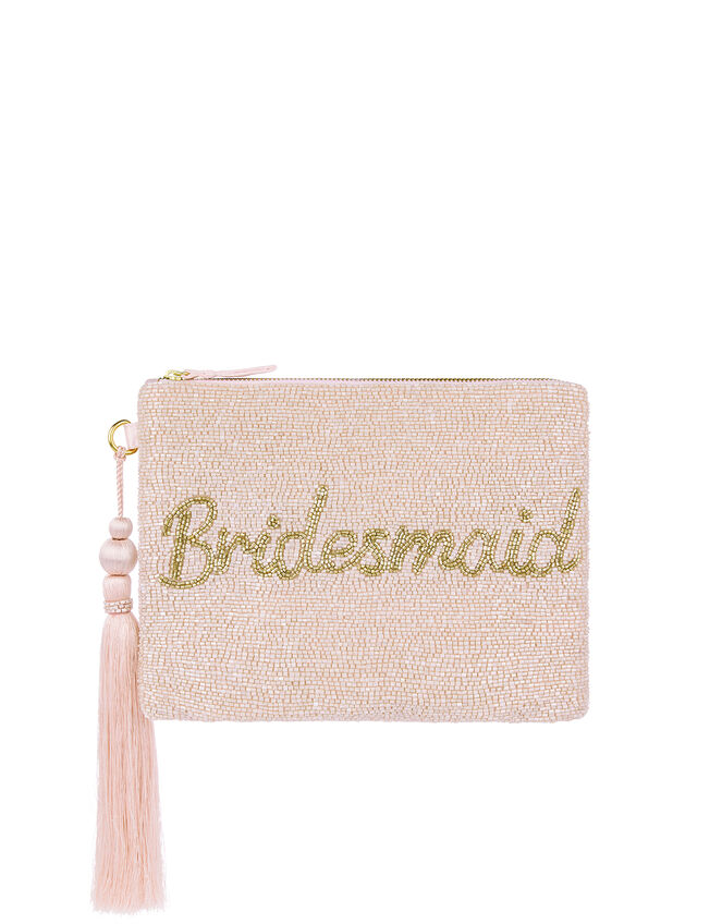 Bree Bridesmaid Bead-Embellished Pouch, , large