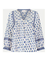 East Embellished Long Sleeve Blouse, Blue (BLUE), large