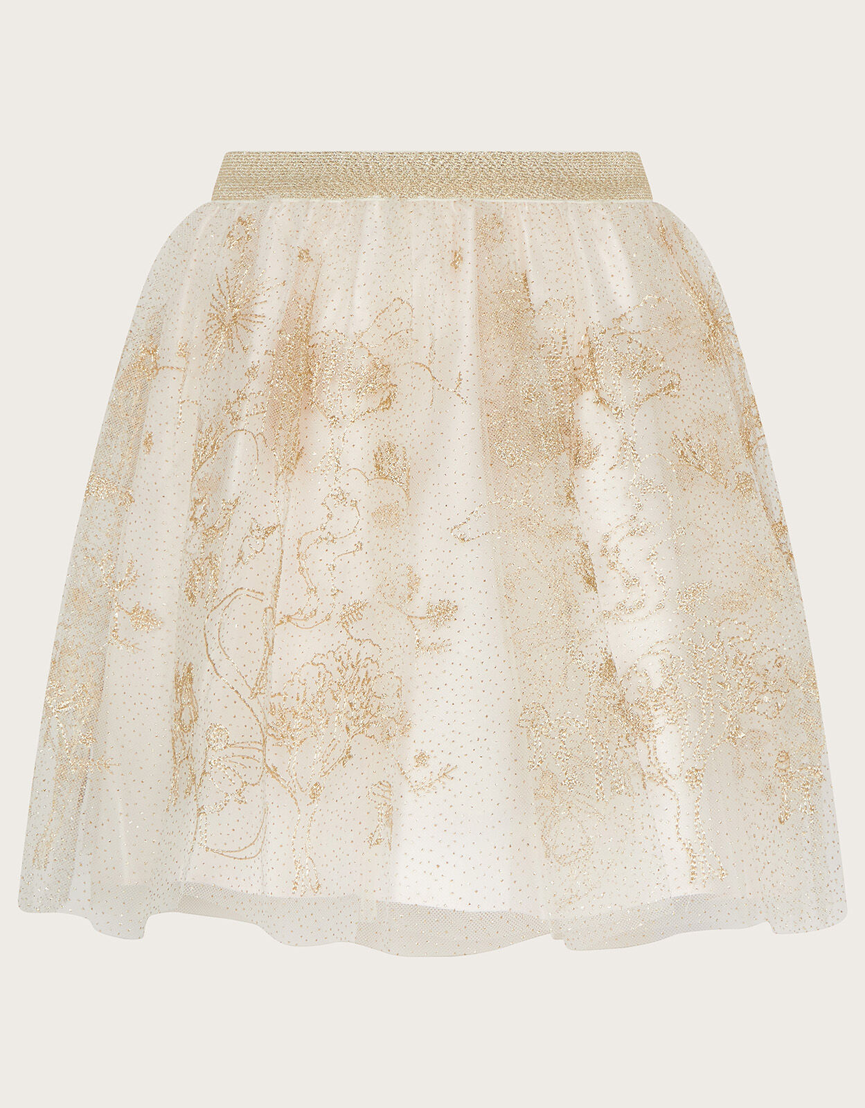 Gold hot sale embroidered skirt