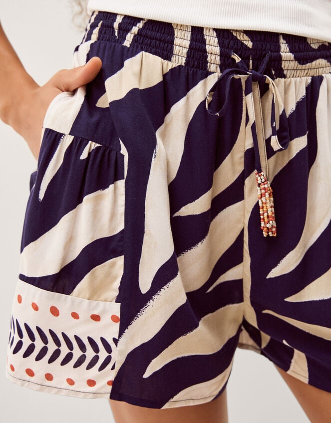 Paloma Print Shorts, Blue (NAVY), large