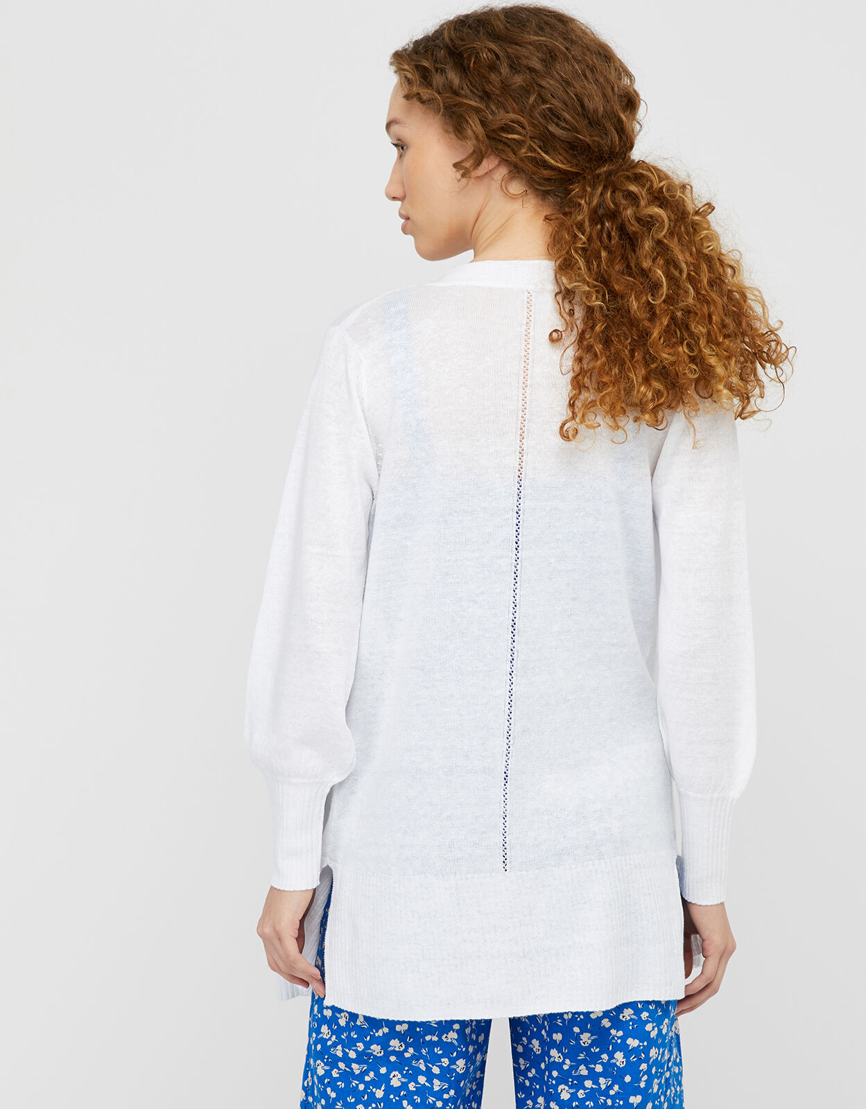 pure white cardigan