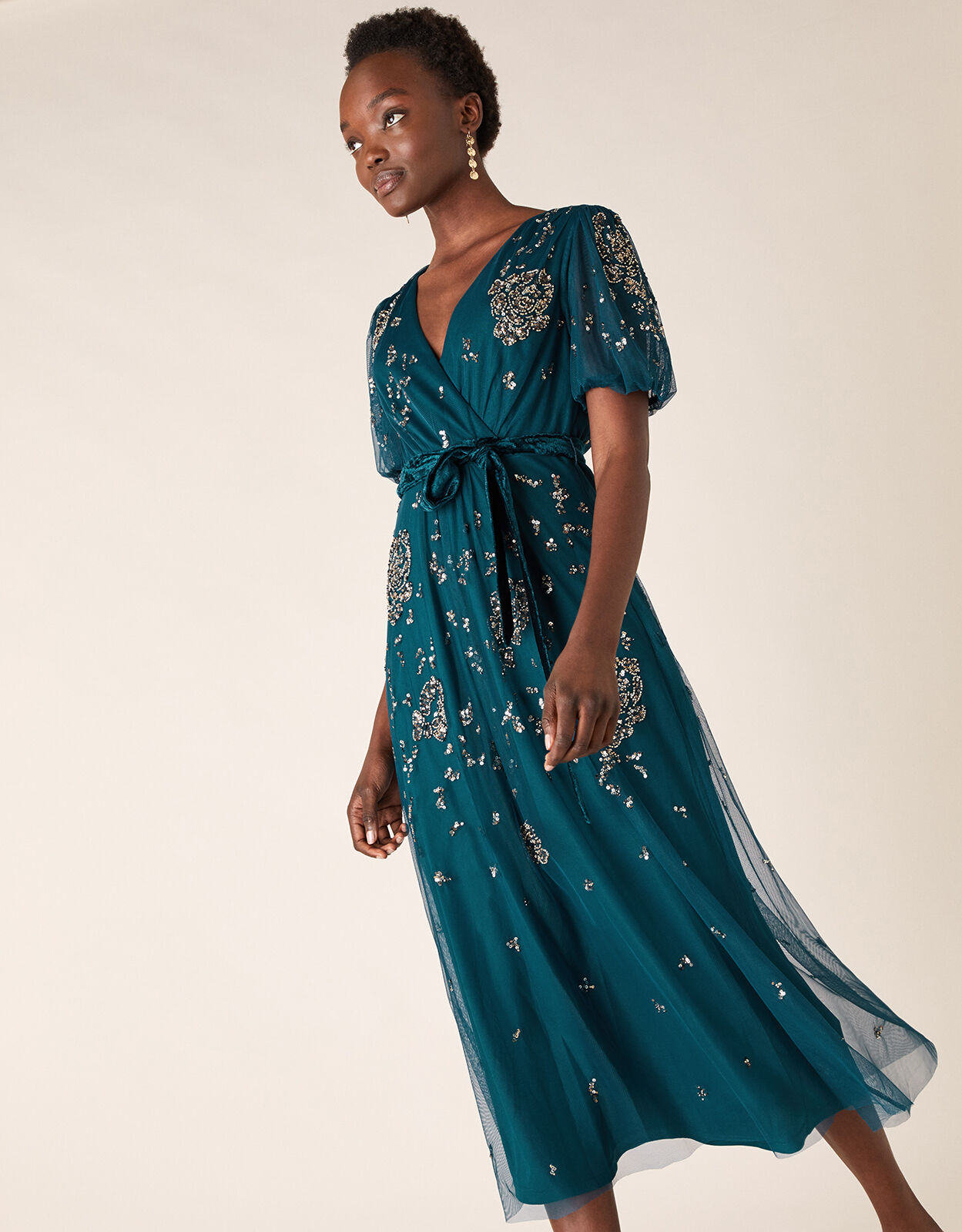 monsoon turquoise dress