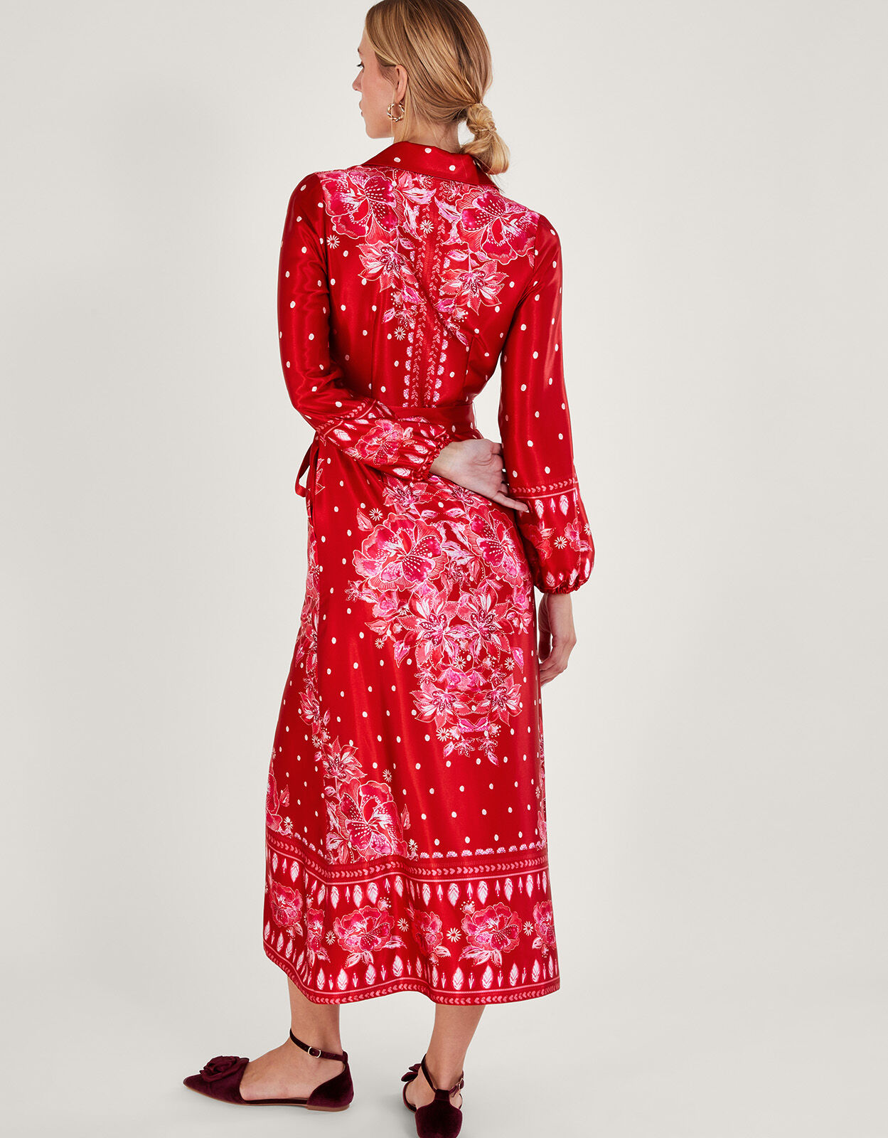 Monsoon red lace dress online