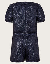 Sequin Playsuit, Blue (NAVY), large