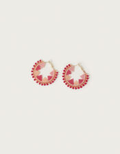 Beaded Hoop Earrings, , large