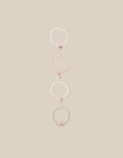 4-Pack Rose Pearl Bead Bracelets, , large
