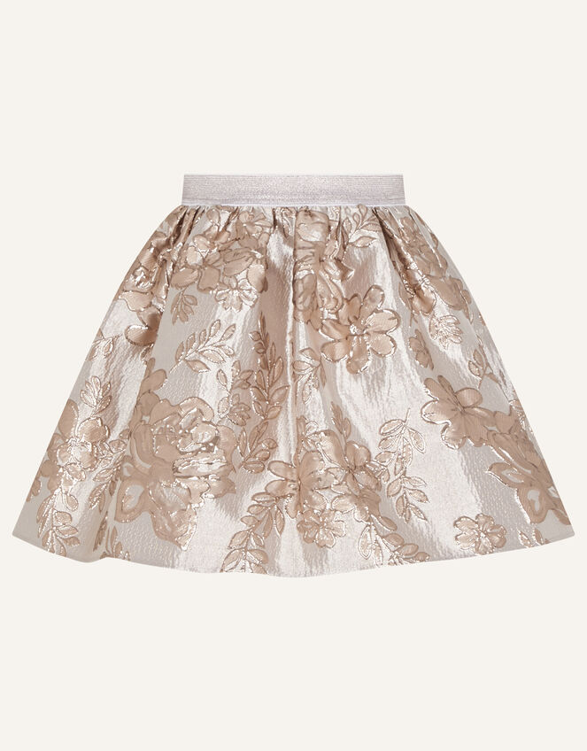 Floral Jacquard Skirt, Pink (PINK), large