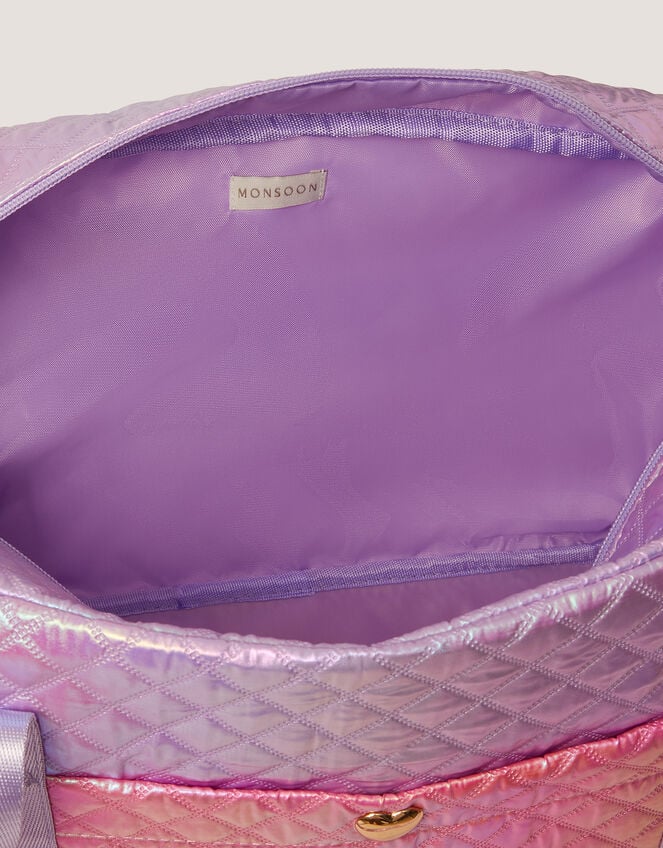 Ombr&eacute; Shimmer Quilted Duffle Bag, , large