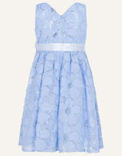 Cassie Sequin Dress, Blue (BLUE), large