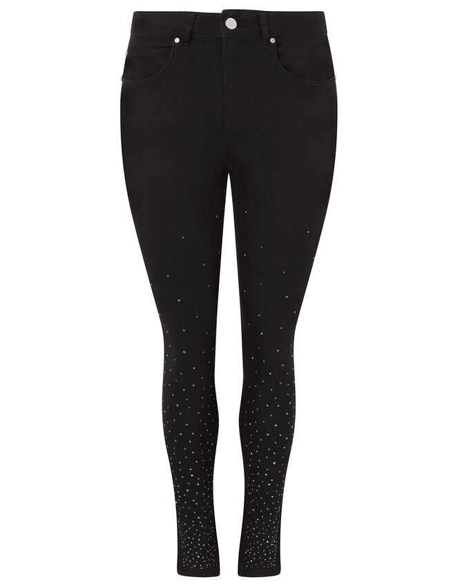 Nadine Sparkle Leg Jeans with Organic Cotton, Black (BLACK), large