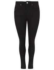 Nadine Star Sparkle Leg Jeans, Black (BLACK), large