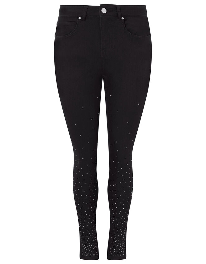Nadine Star Sparkle Leg Jeans, Black (BLACK), large