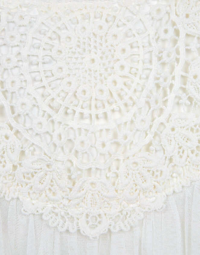 Baby Estella Crochet Bodice Dress, Ivory (IVORY), large