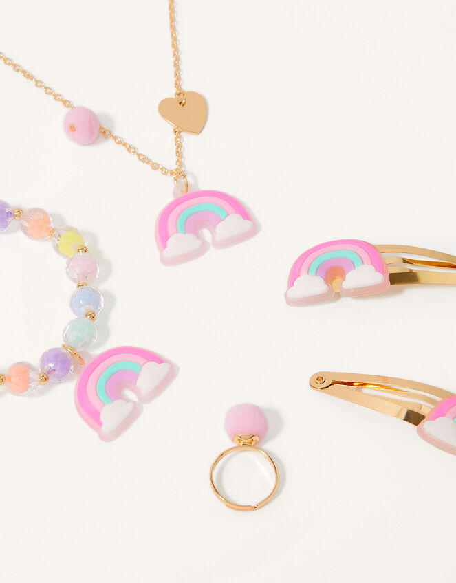 Fun Rainbow Jewellery and Hair Set, , large