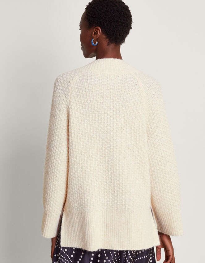 Vicky V-Neck Sweater, Ivory (IVORY), large