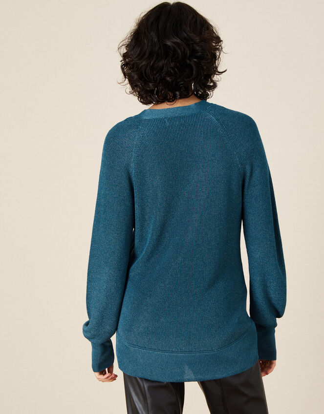 Sari Tie Neck Jumper, Teal (TEAL), large