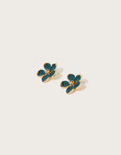 Statement Flower Stud Earrings, , large