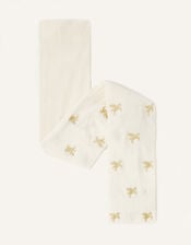 Glitter Unicorn Tights, Ivory (IVORY), large