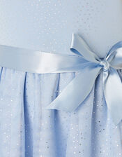 Baby Foil Spot Shimmer Dress, Blue (PALE BLUE), large