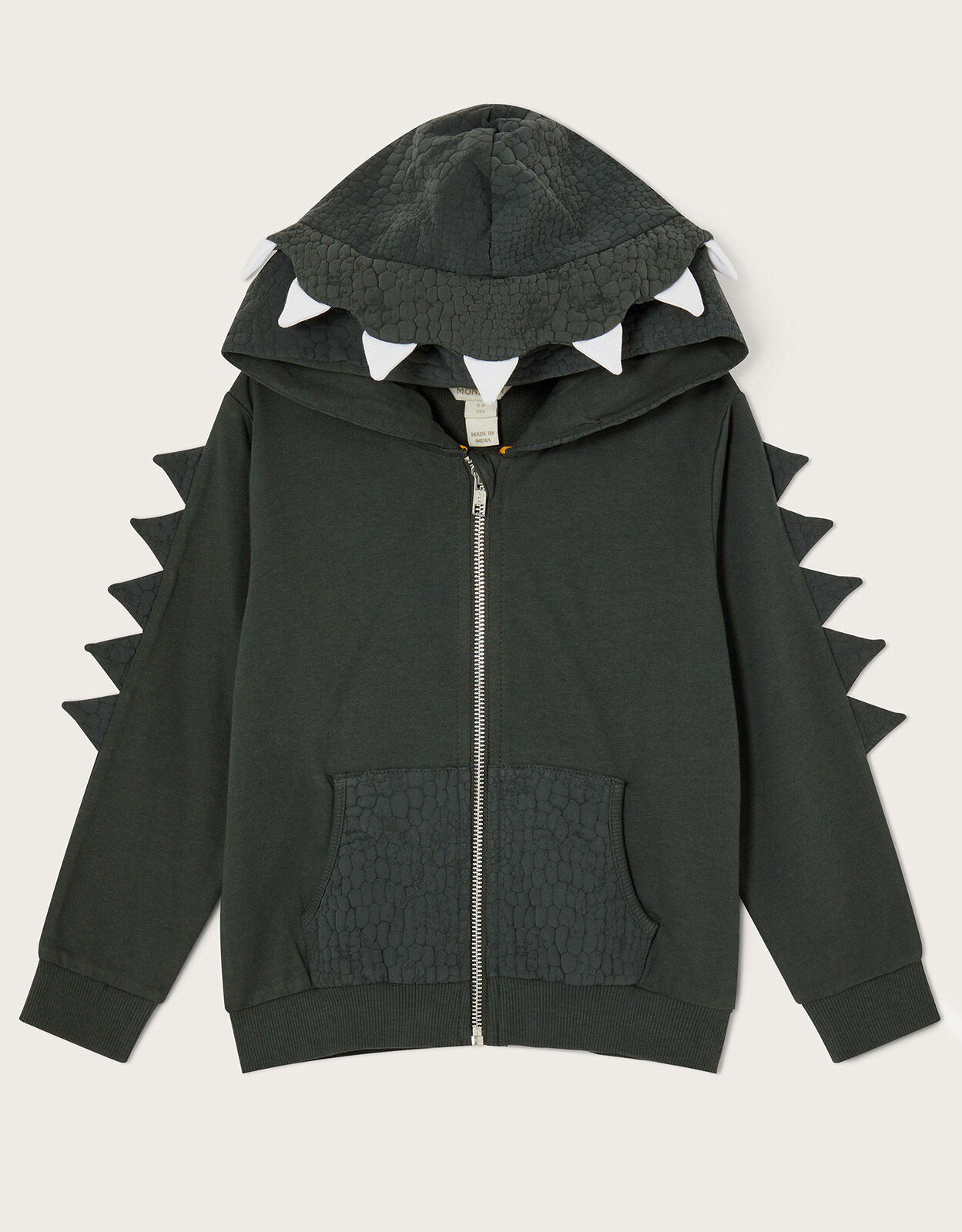 Toddler dinosaur hoodie with spikes sale