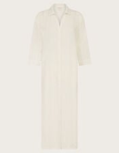 Kira Longline Textured Kaftan, White (WHITE), large