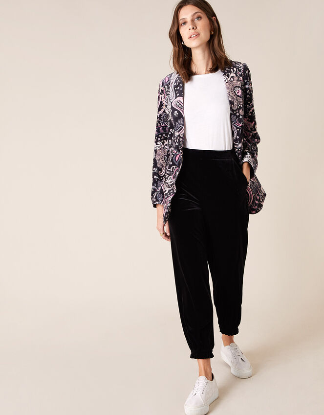 Velvet Joggers, Black (BLACK), large