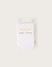 Baby Glitter Spot Tights, Silver (SILVER), large