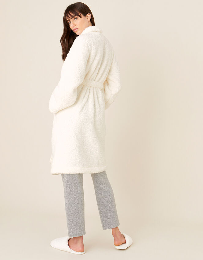 Lounge Fluffy Dressing Gown, Ivory (IVORY), large