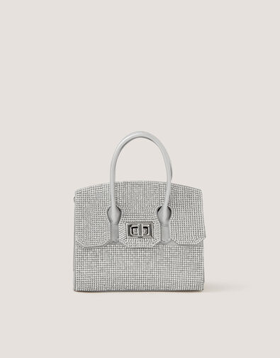 Clara Rainbow Diamant&eacute; Bag, Silver (SILVER), large