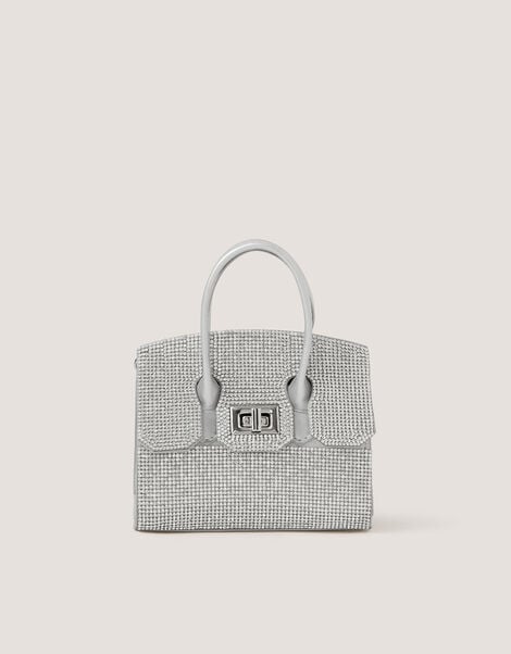 Clara Rainbow Diamant&eacute; Bag, Silver (SILVER), large