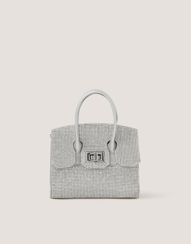 Clara Rainbow Diamant&eacute; Bag, Silver (SILVER), large