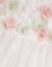 Baby Fiona 3D Flower Swing Dress, Ivory (IVORY), large